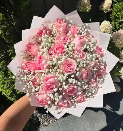 دسته گل رز