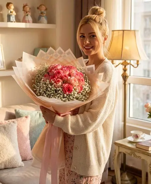 دسته گل رز